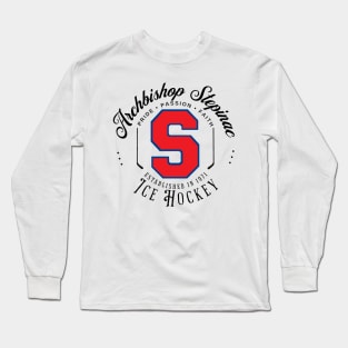 Stepinac Hockey Retro Circle 1 Long Sleeve T-Shirt